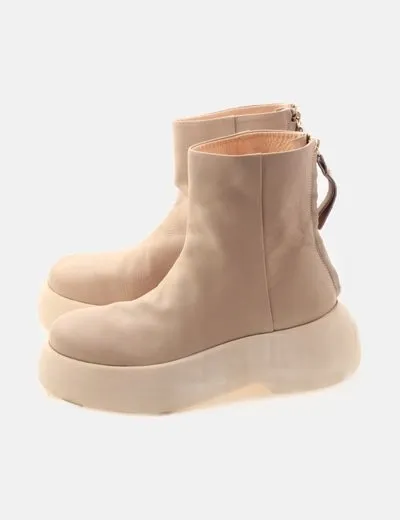 AGL Botas beige plataforma