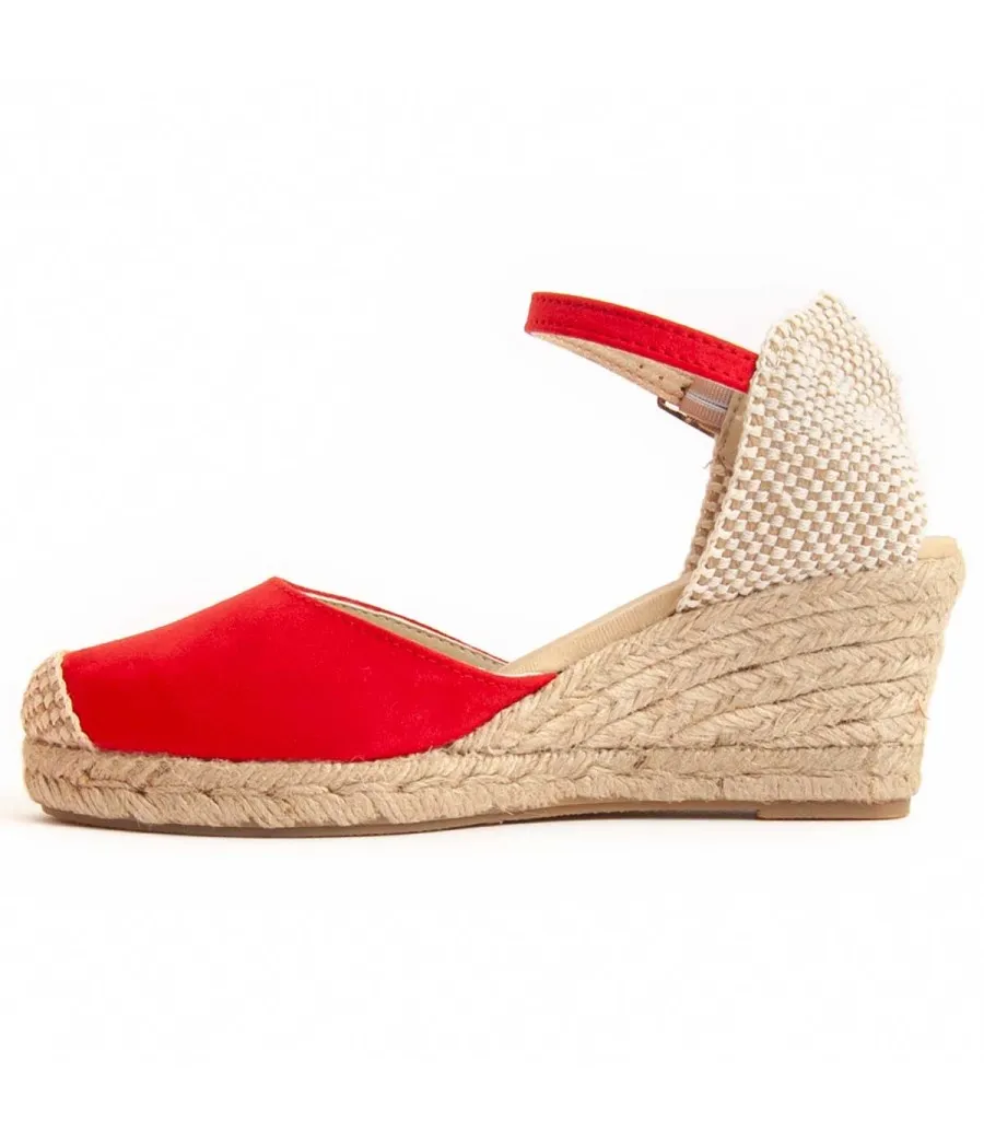 Alpargata Con Cuña Para Mujer  Montevita  Yuttesum  95835 Rojo