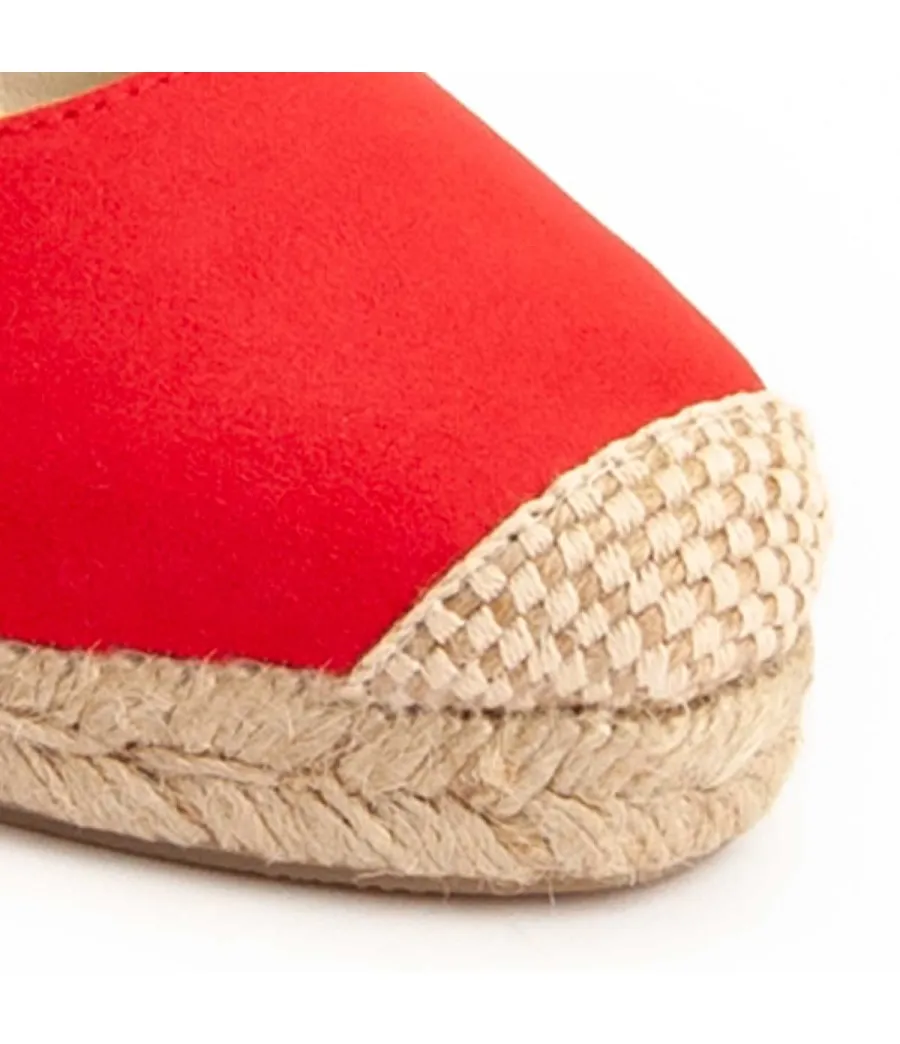 Alpargata Con Cuña Para Mujer  Montevita  Yuttesum  95835 Rojo