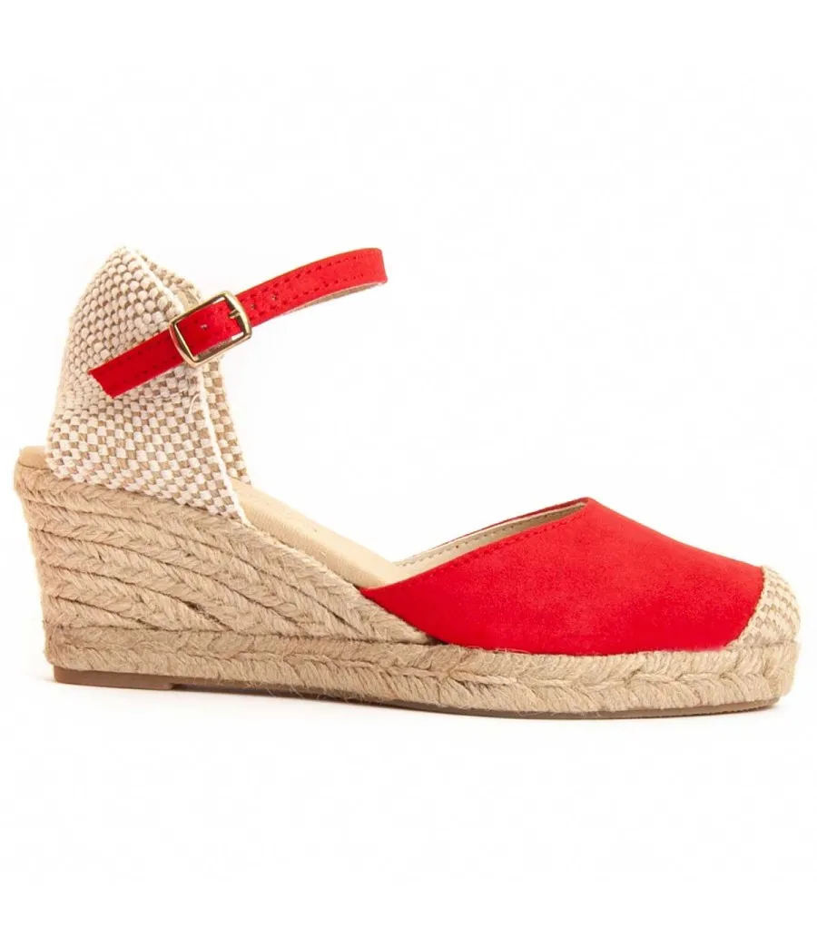 Alpargata Con Cuña Para Mujer  Montevita  Yuttesum  95835 Rojo
