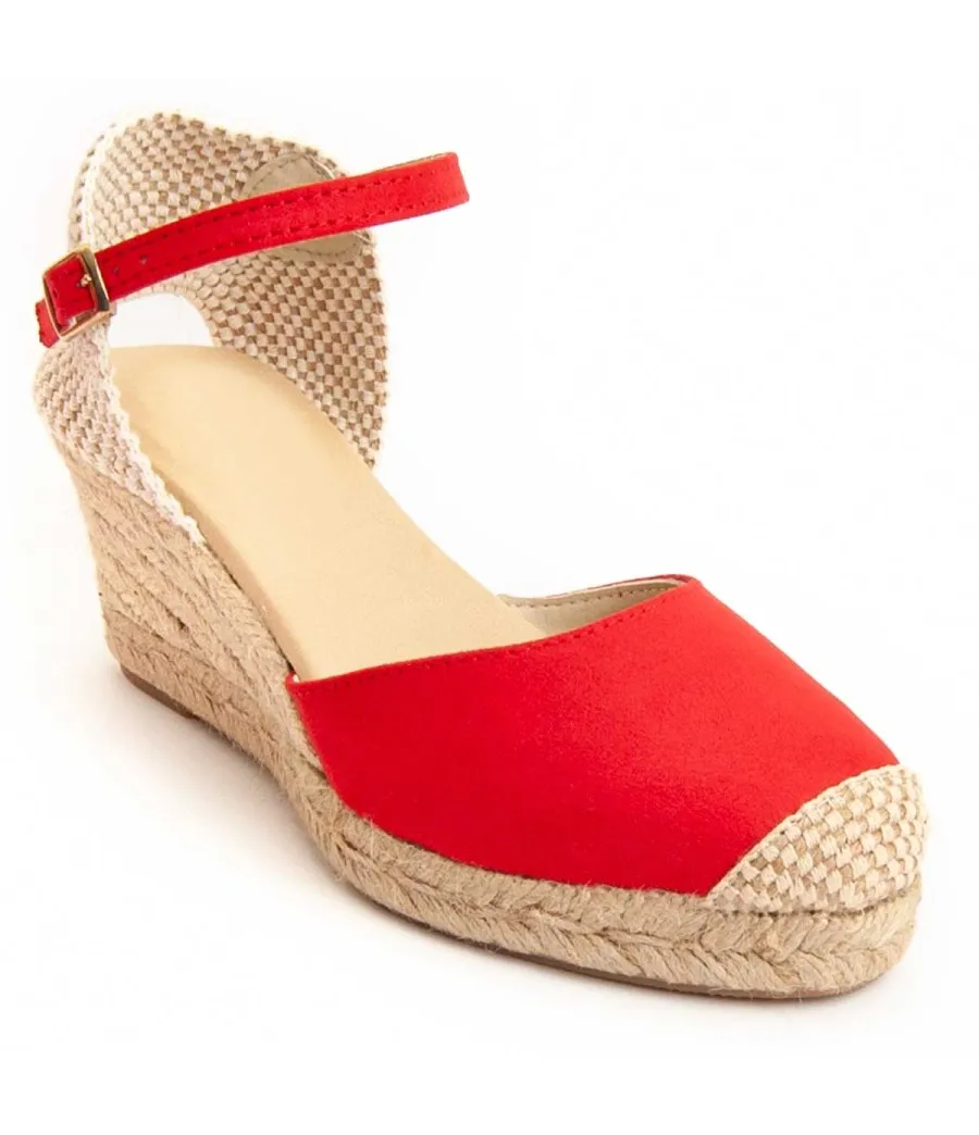 Alpargata Con Cuña Para Mujer  Montevita  Yuttesum  95835 Rojo