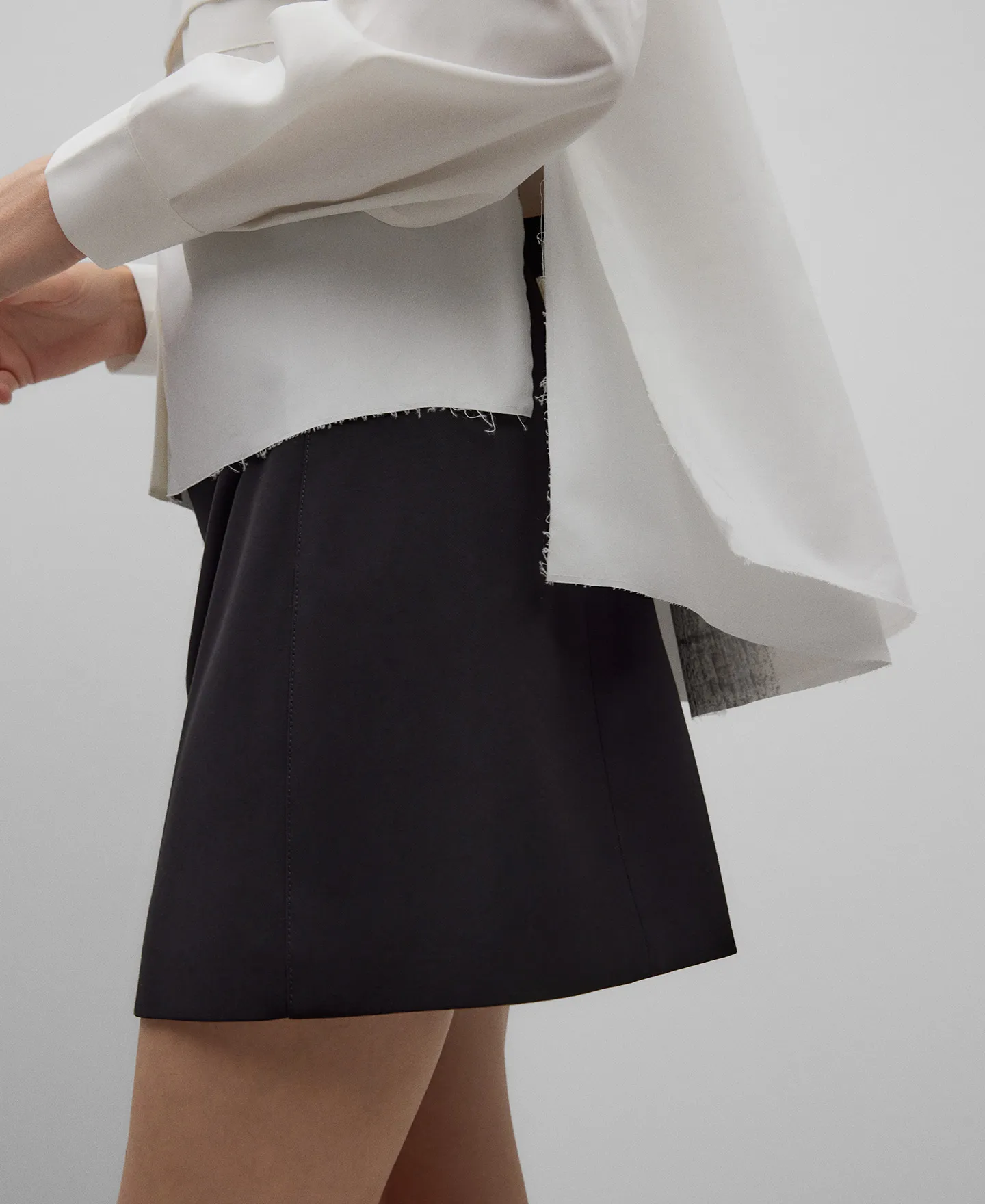 Asymmetrical cotton shirt woman