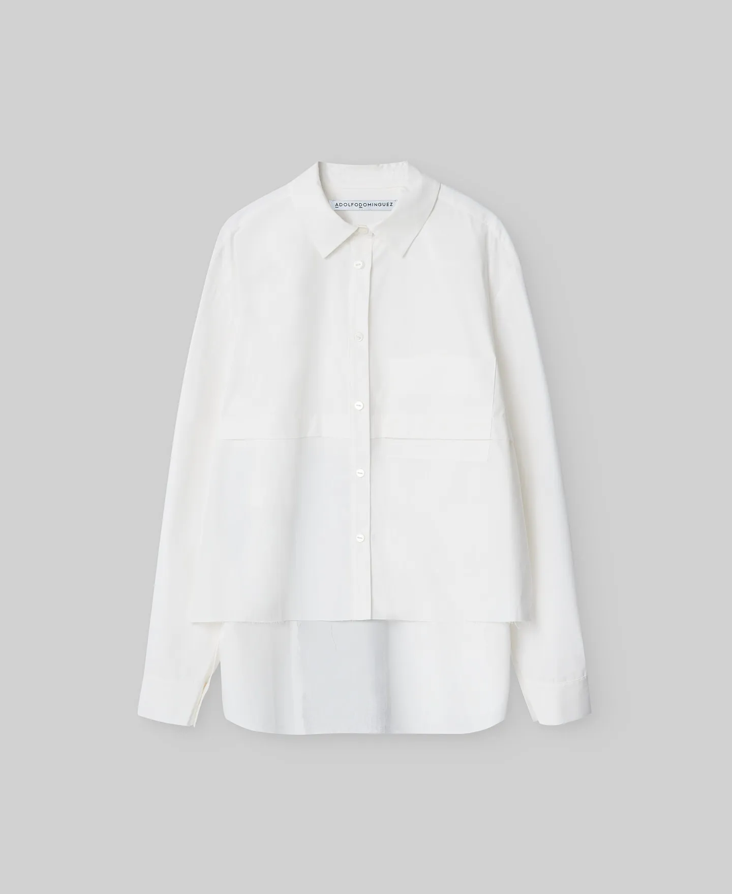 Asymmetrical cotton shirt woman