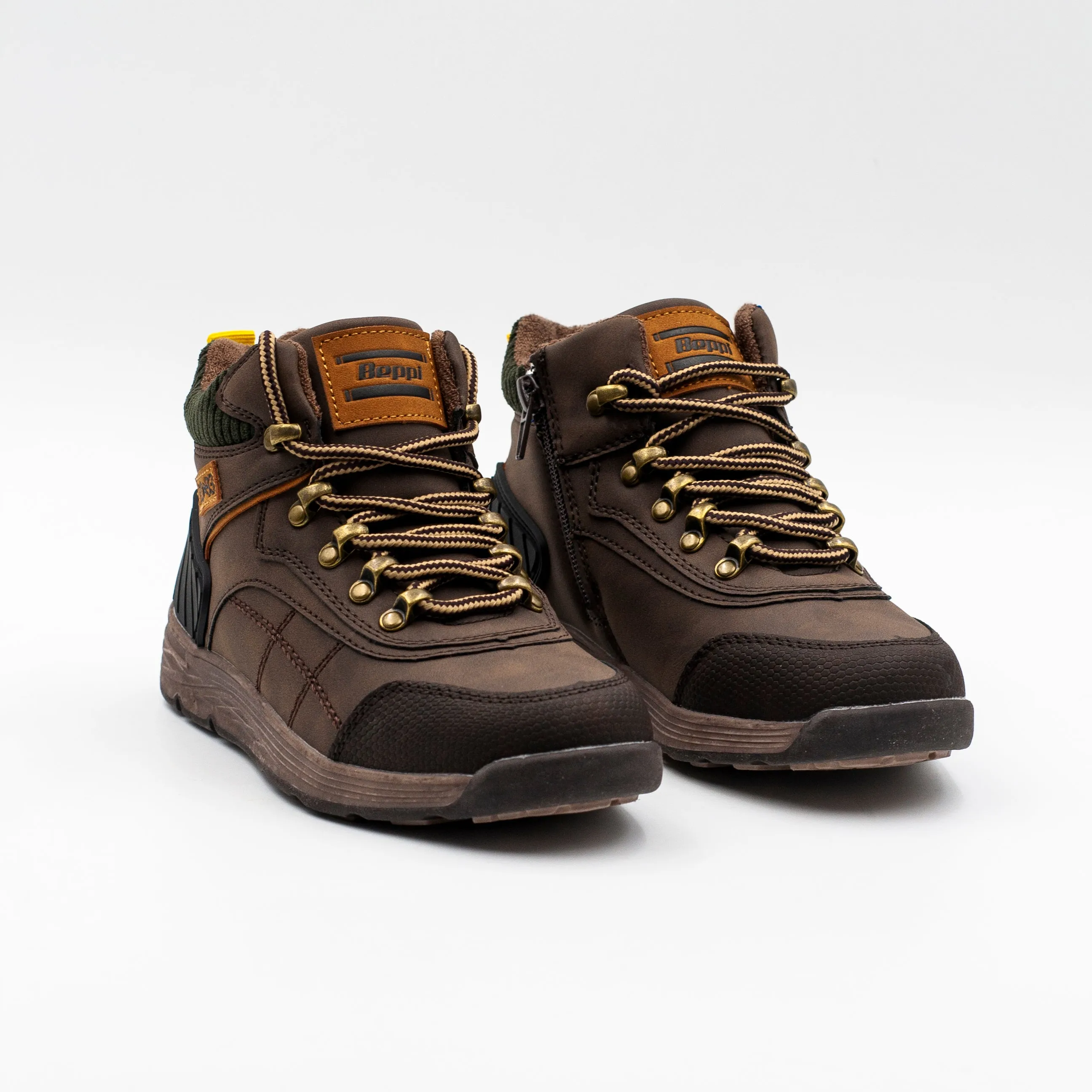Beppi Botin nino con cordon color cafe