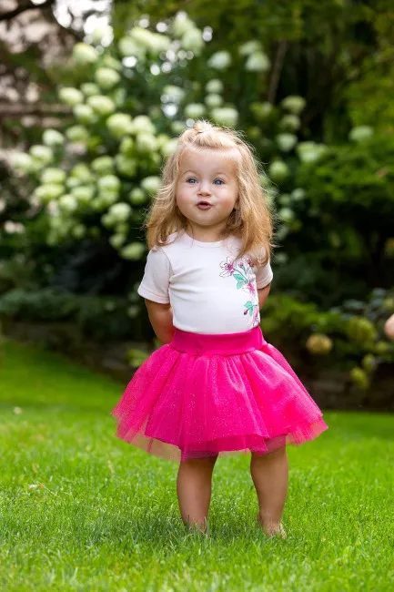 Body rosa delicado de niña colección Flower