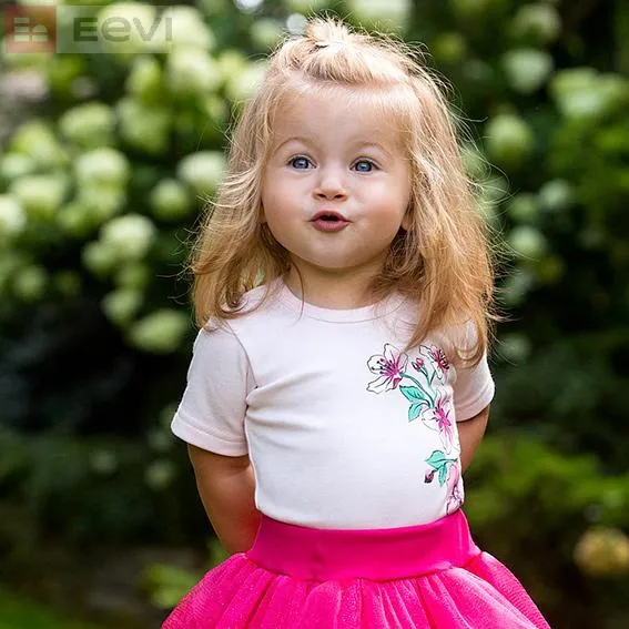 Body rosa delicado de niña colección Flower