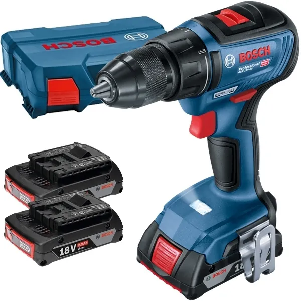 BOSCH  GSR 18V50  TALADRO Y ATORNILLADOR CON 3 BATERíAS, LIION, 18 V, 2 AH, 50 NM, CAJA DE PLASTICO