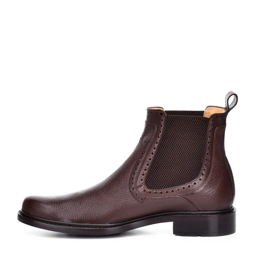 Botin Franco Cuadra Vigor Moderno Cafe Oscuro