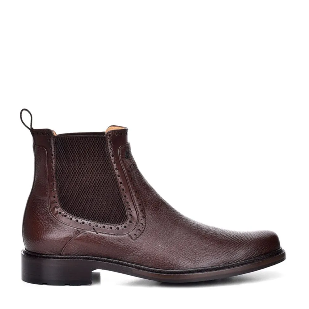 Botin Franco Cuadra Vigor Moderno Cafe Oscuro