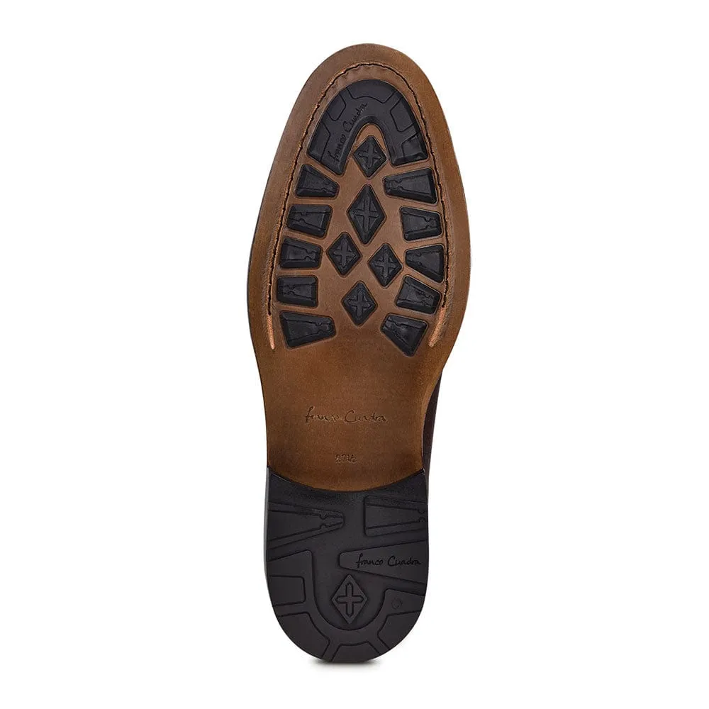Botin Franco Cuadra Vigor Moderno Cafe Oscuro