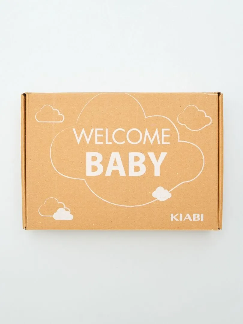 BOX PARA RECIéN NACIDO 'WELCOME BABY'  5 PIEZAS  VERDE