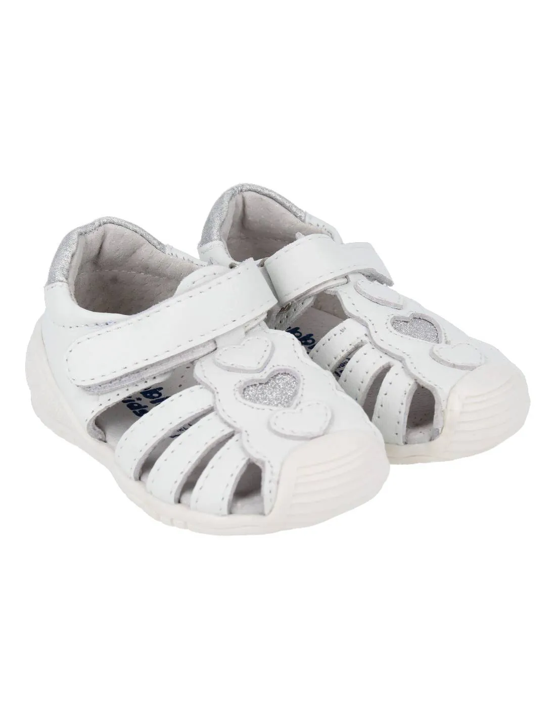 BUBBLE KIDS  CANGREJERA NIñA CORAZONES BLANCO