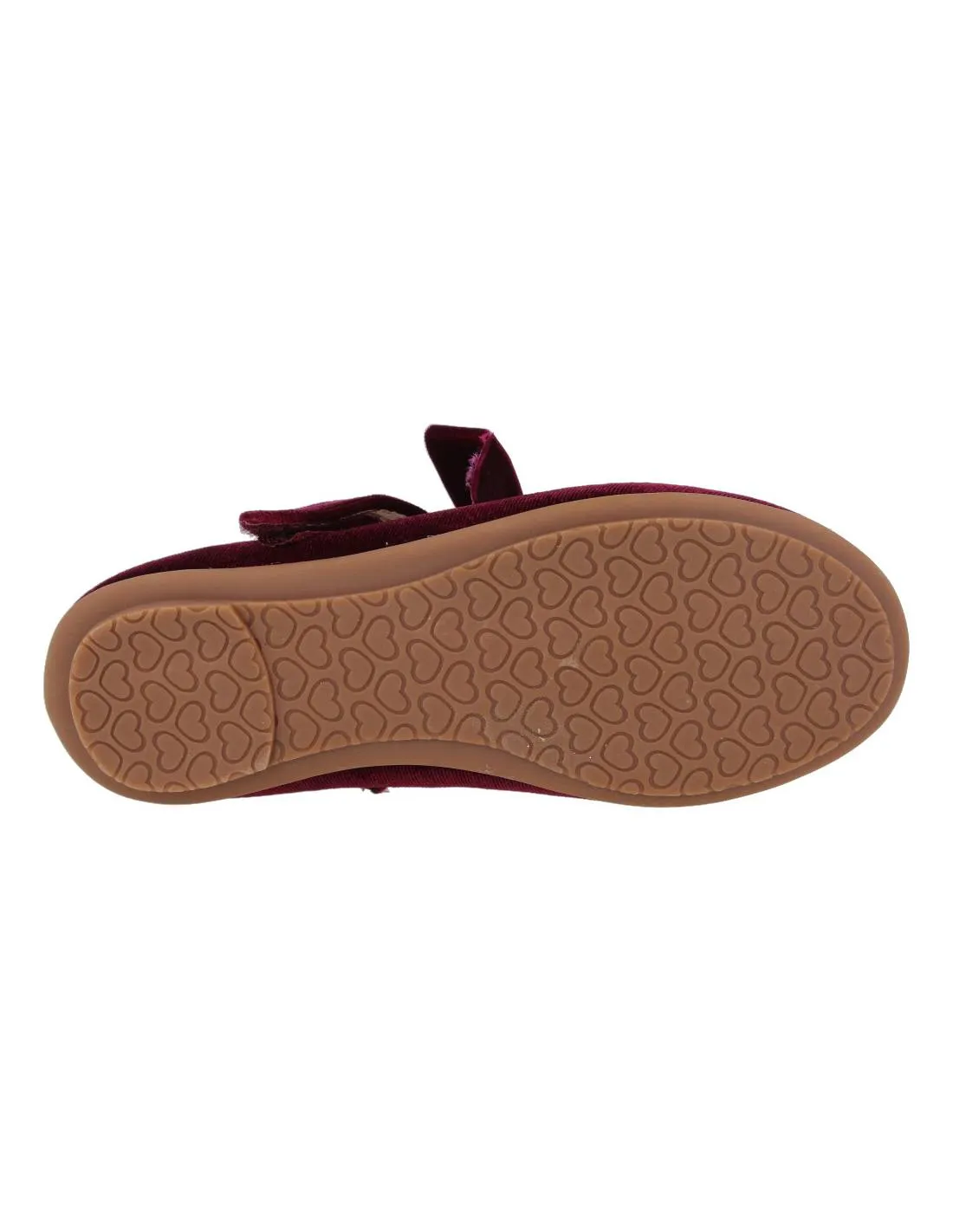 BUBBLE KIDS  MERCEDITAS TERCIOPELO VELCRO LAZO BURDEOS