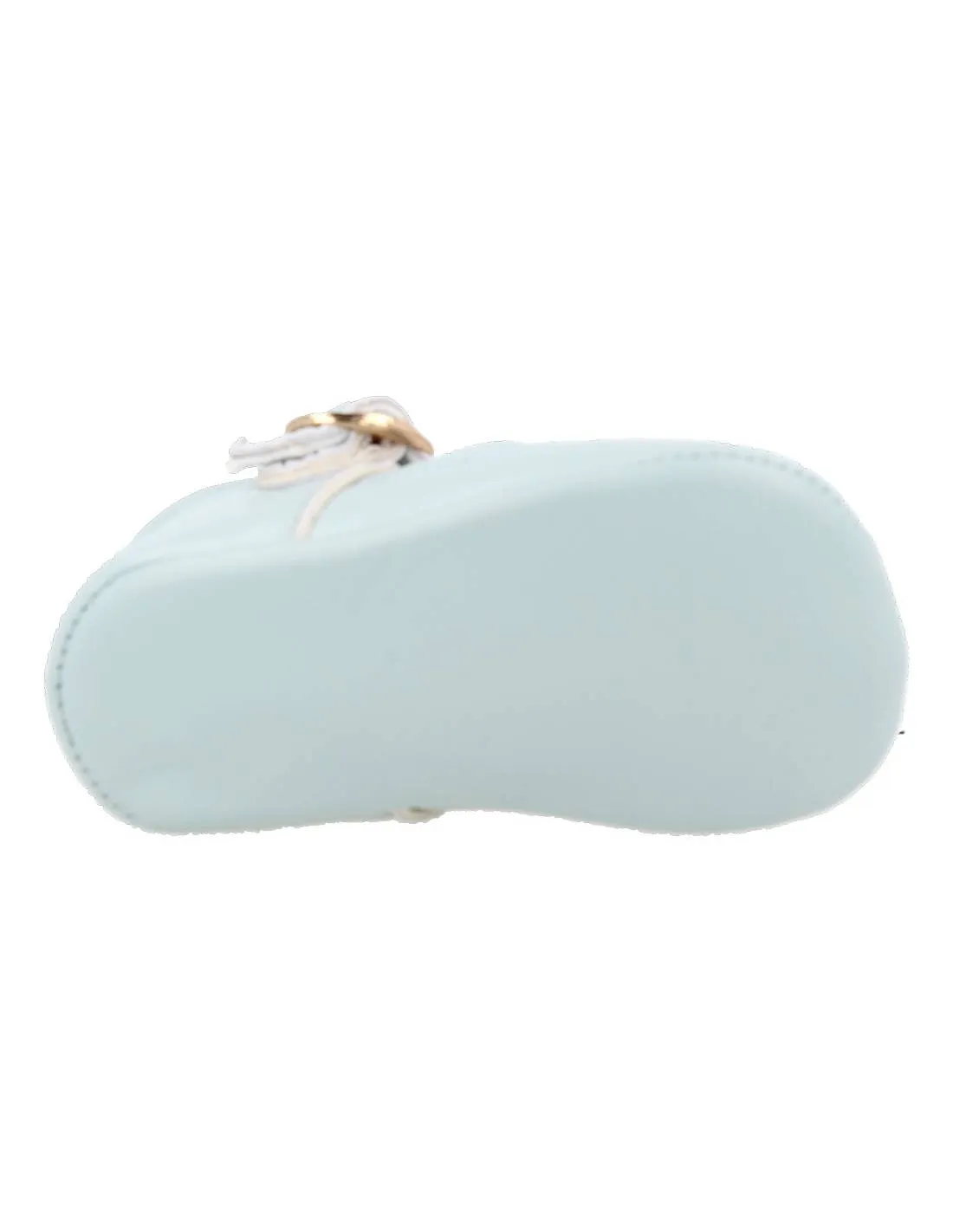 BUBBLE KIDS  ZAPATO BEBé PIEL PEPITO CELESTE