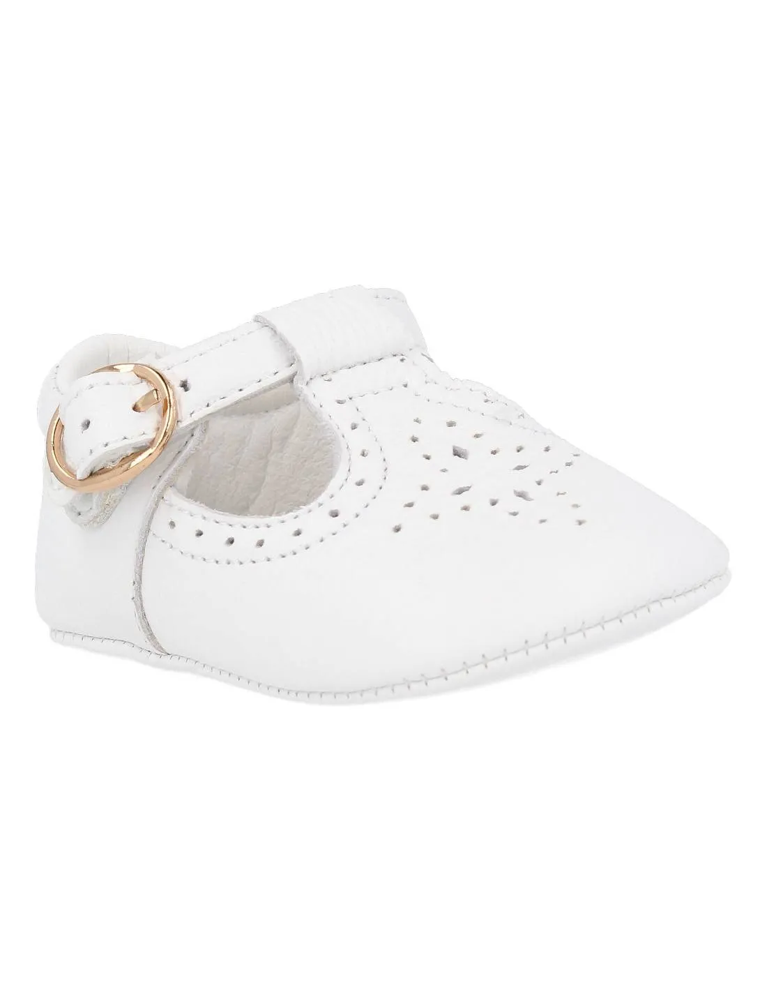 BUBBLE KIDS  ZAPATO PIEL PEPITO BLANCO