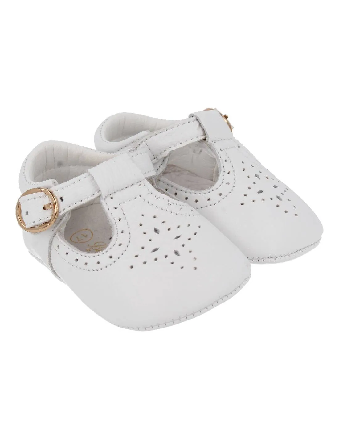 BUBBLE KIDS  ZAPATO PIEL PEPITO BLANCO