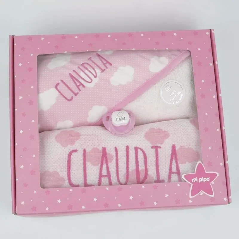 Cajita regalo bebé Nubes personalizada