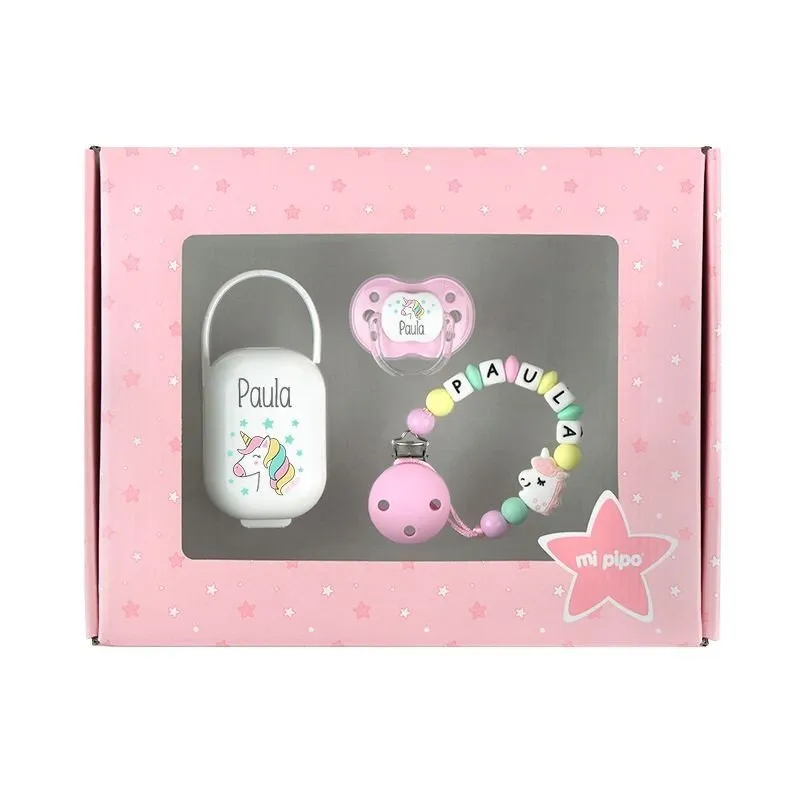 Cajita regalo bebé top Unicornio