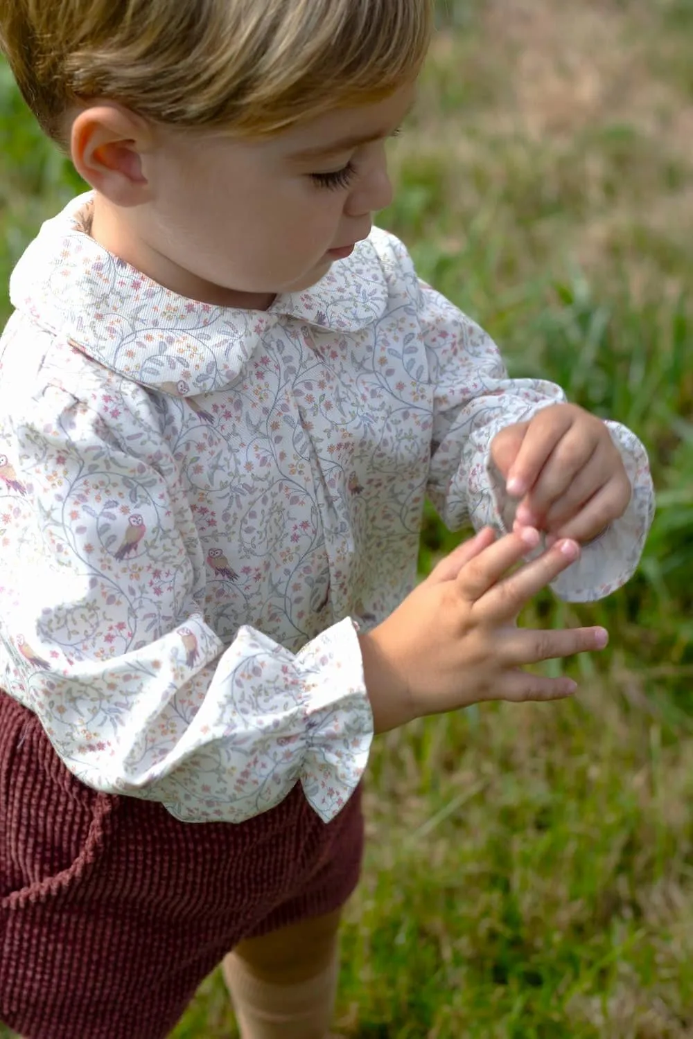 Camisa búhos cuello bebé