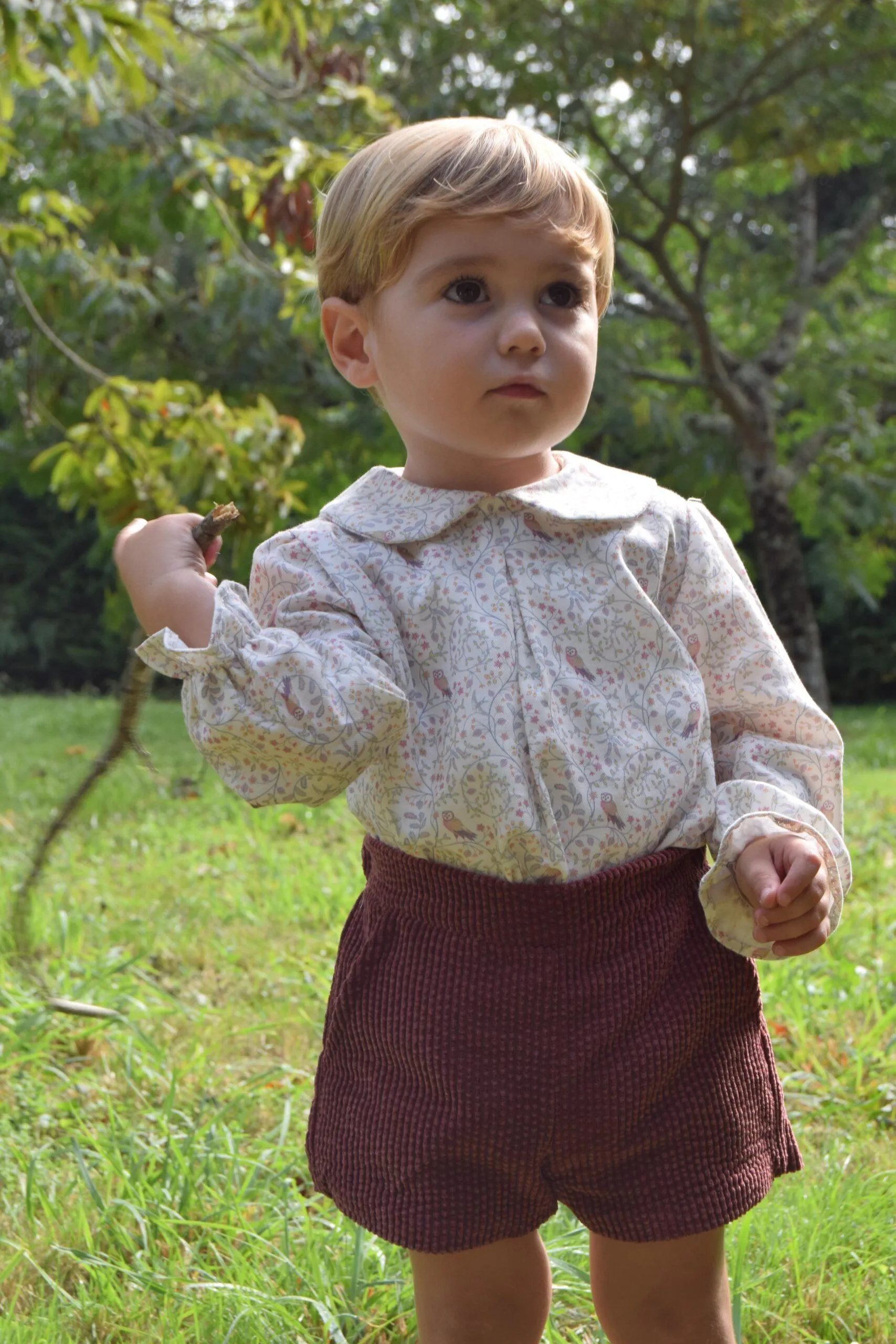 Camisa búhos cuello bebé