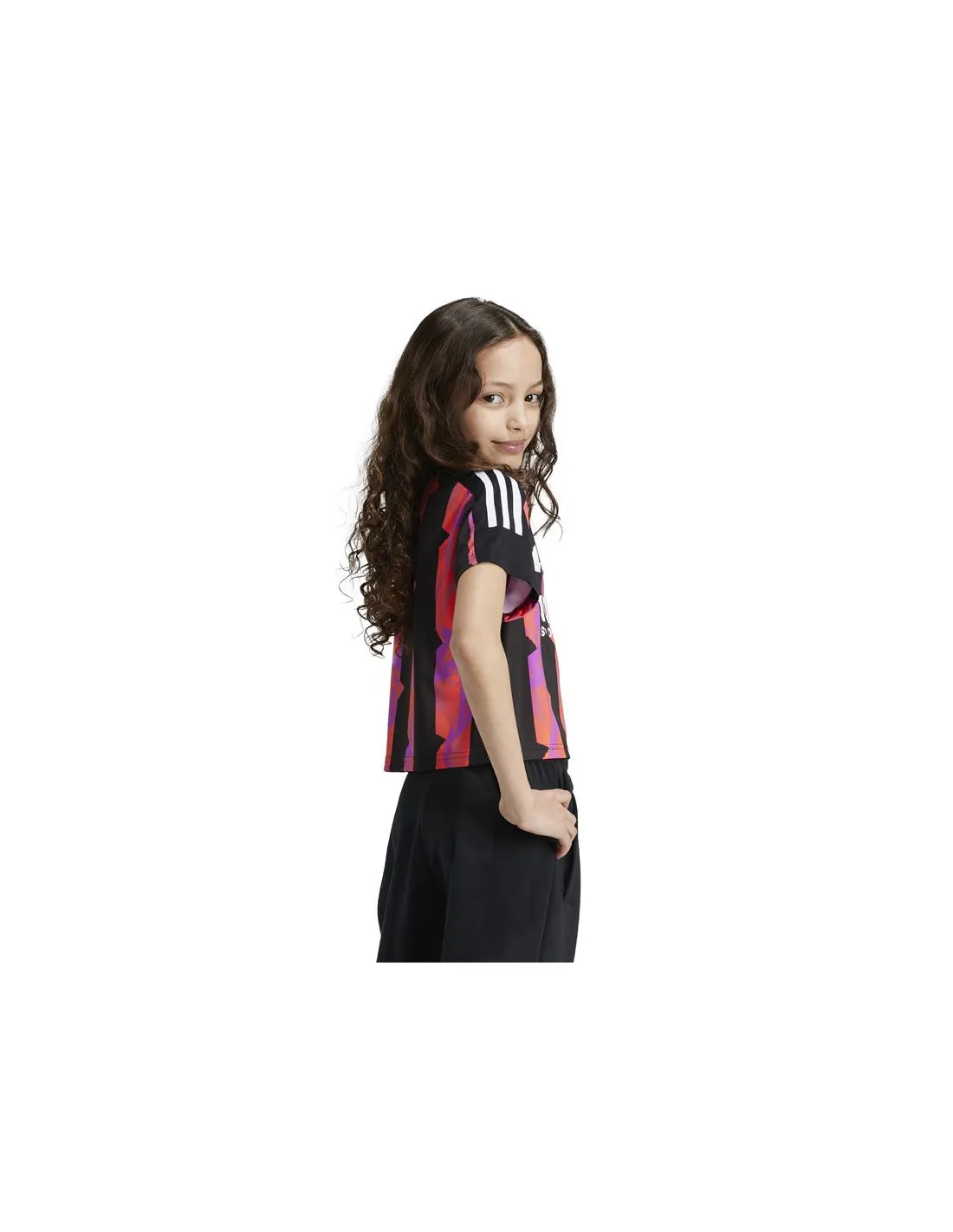 Camiseta adidas Tiro Cropped Niña Negro