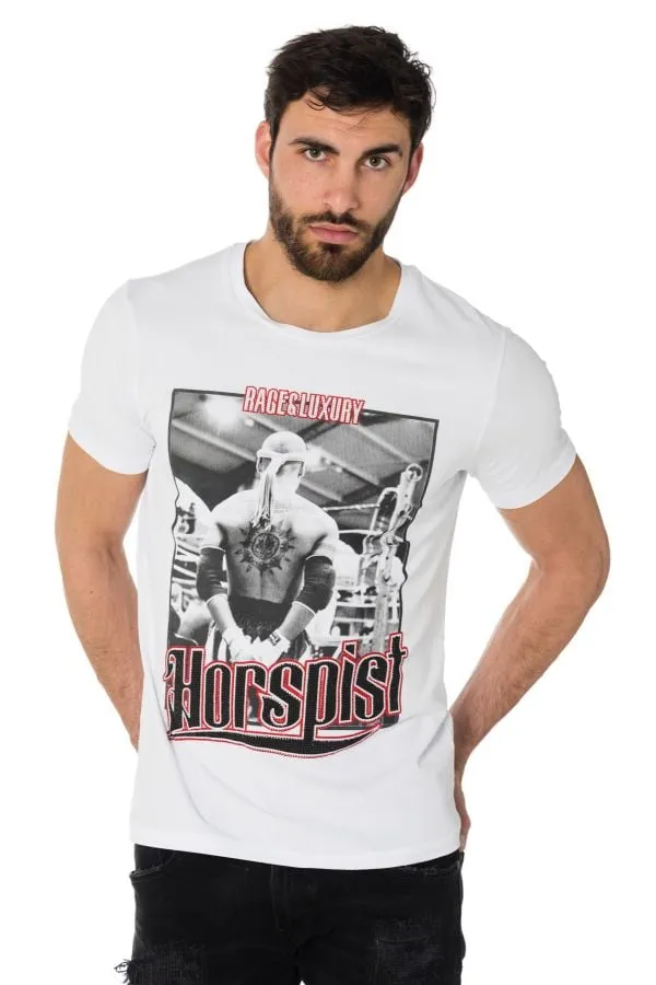 Camiseta Hombre Horspist Jordan M500 White/Red