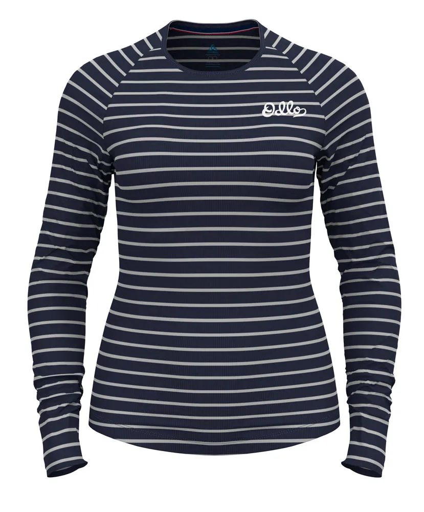 Camiseta odlo Active Warm Originals Eco Stripes Bl Top Crew Neck