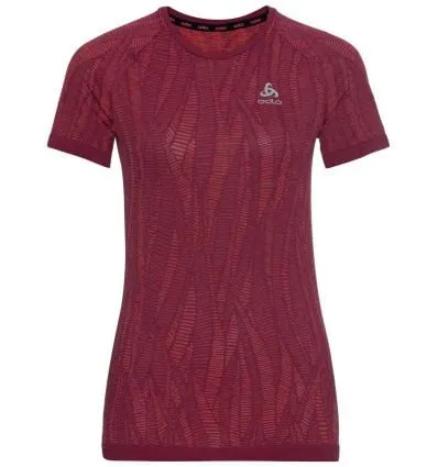 CAMISETA ODLO CREW NECK BLACKCOMB LIGHT (RASBERRY FUDGE  SPACE DYE) MUJER