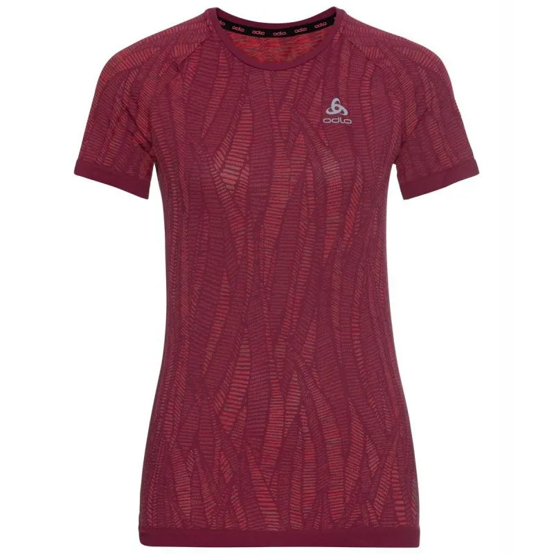 CAMISETA ODLO CREW NECK BLACKCOMB LIGHT (RASBERRY FUDGE  SPACE DYE) MUJER