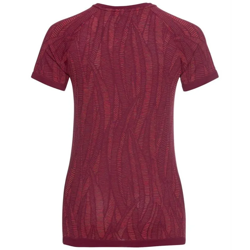 CAMISETA ODLO CREW NECK BLACKCOMB LIGHT (RASBERRY FUDGE  SPACE DYE) MUJER