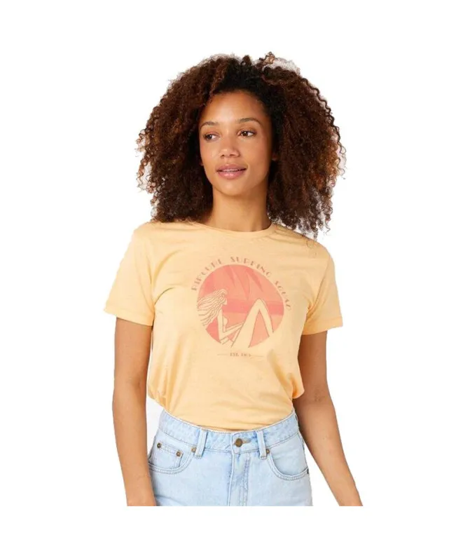 CAMISETA RIP CURL REENTRY CREW NECK MUJER CORAL
