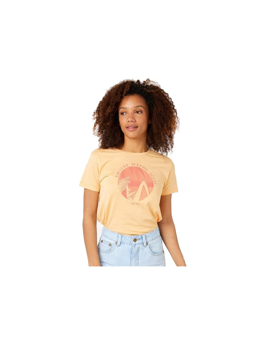 CAMISETA RIP CURL REENTRY CREW NECK MUJER CORAL