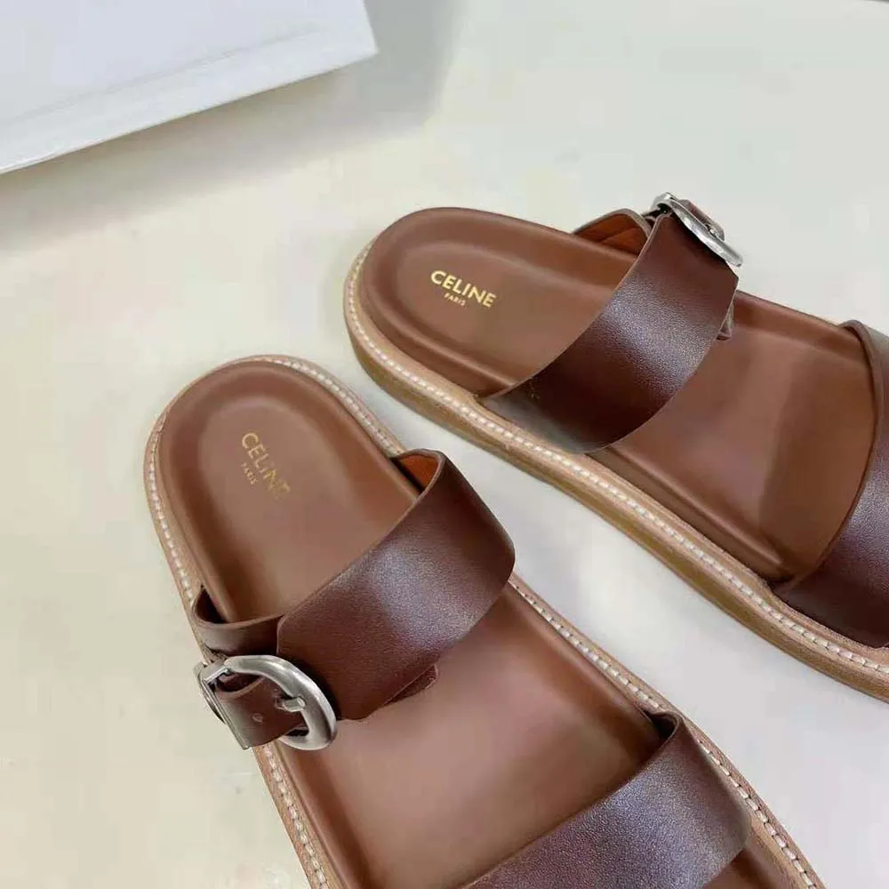 Celine Mujer Tippi de piel de becerro– Bronceado Vegetal
