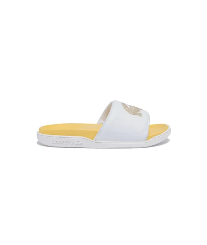 Chanclas de mujer Lacoste Croco Dualiste Mujer White