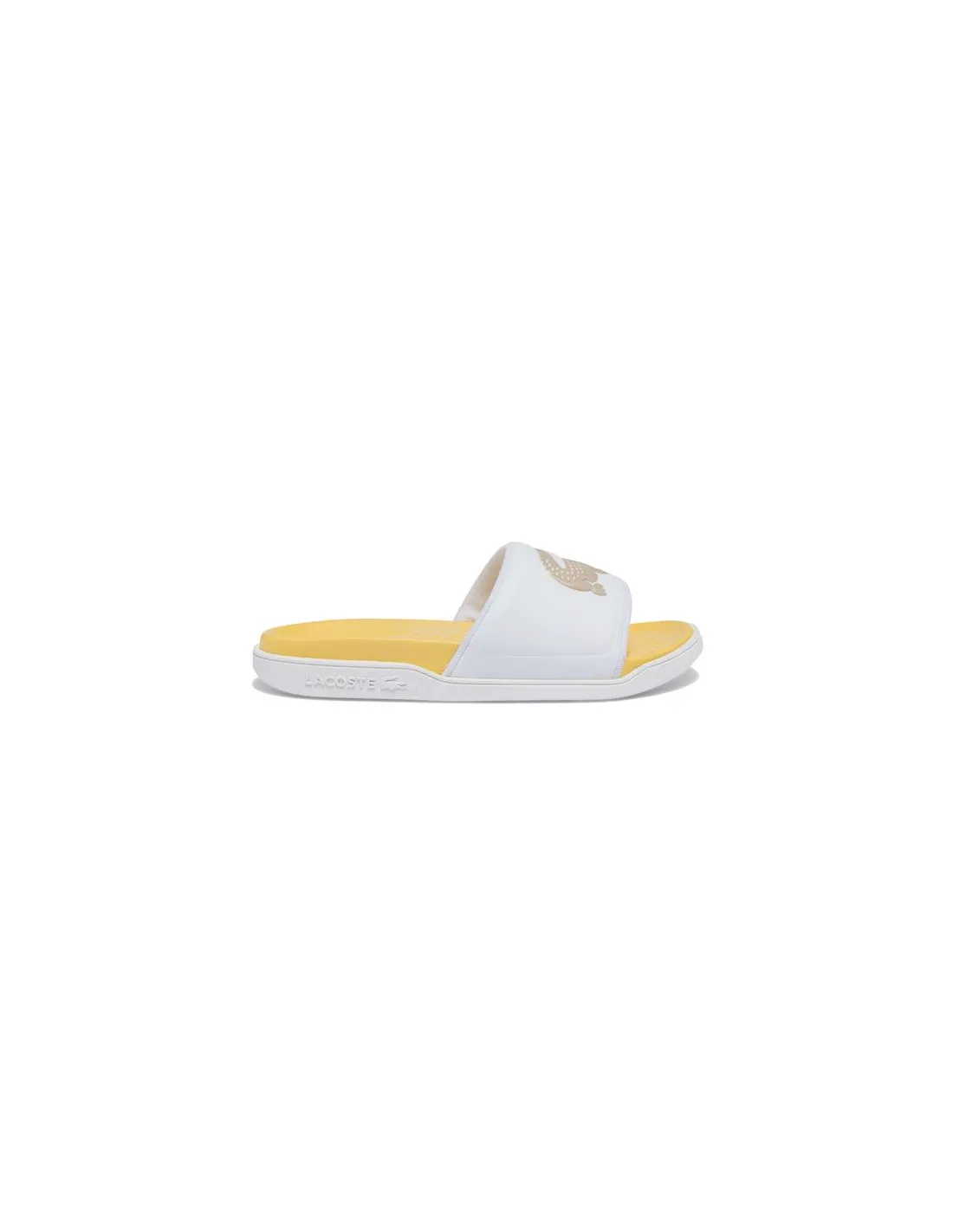 Chanclas de mujer Lacoste Croco Dualiste Mujer White