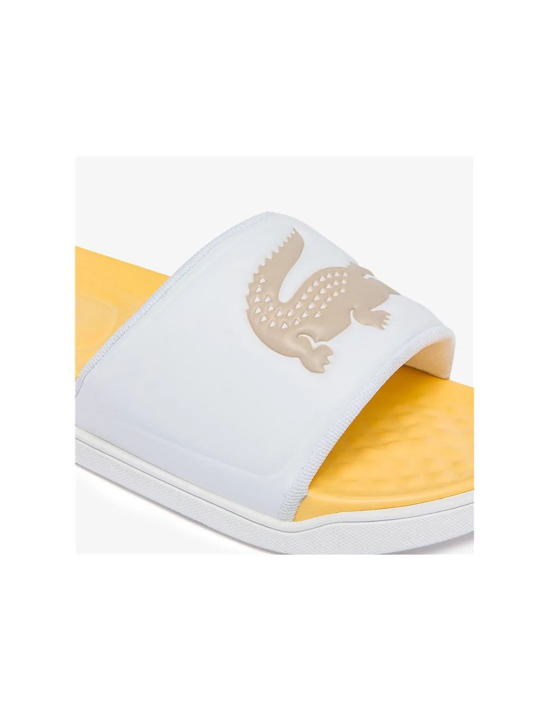 Chanclas de mujer Lacoste Croco Dualiste Mujer White