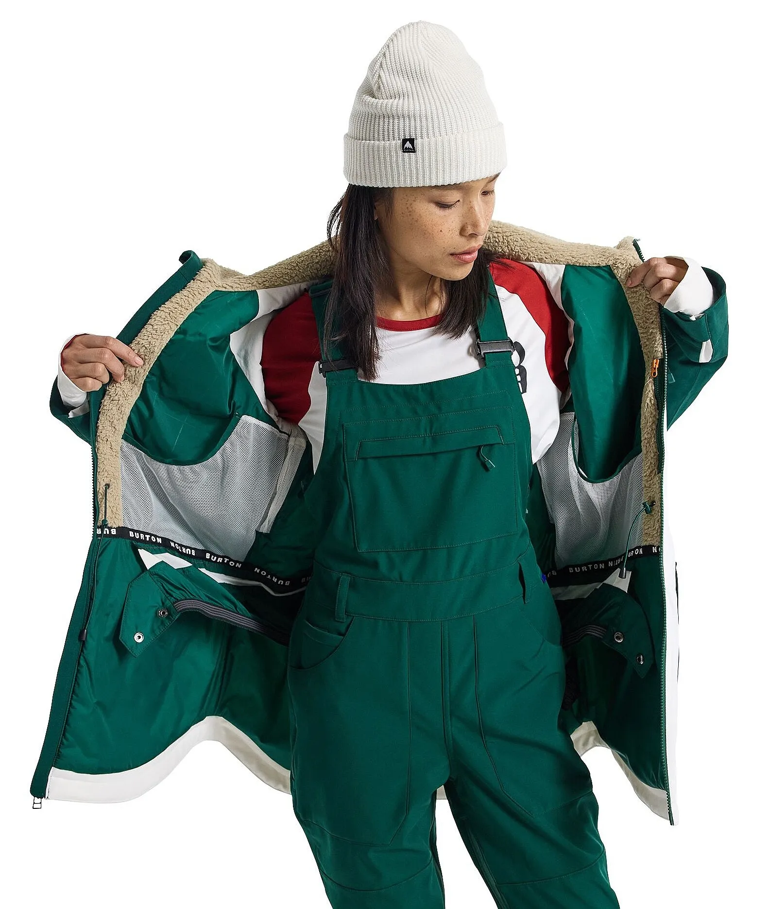 CHAQUETA BURTON PROWESS  BOTANICAL GARDEN/STOUT WHITE  WOMEN´S