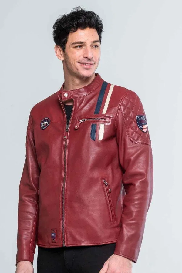 Chaqueta Hombre Steve Mcqueen Lenny3 Dark Red
