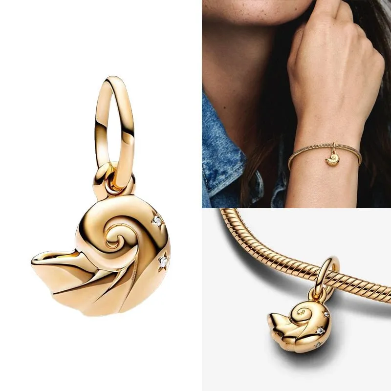 Charm Caracol Dorado