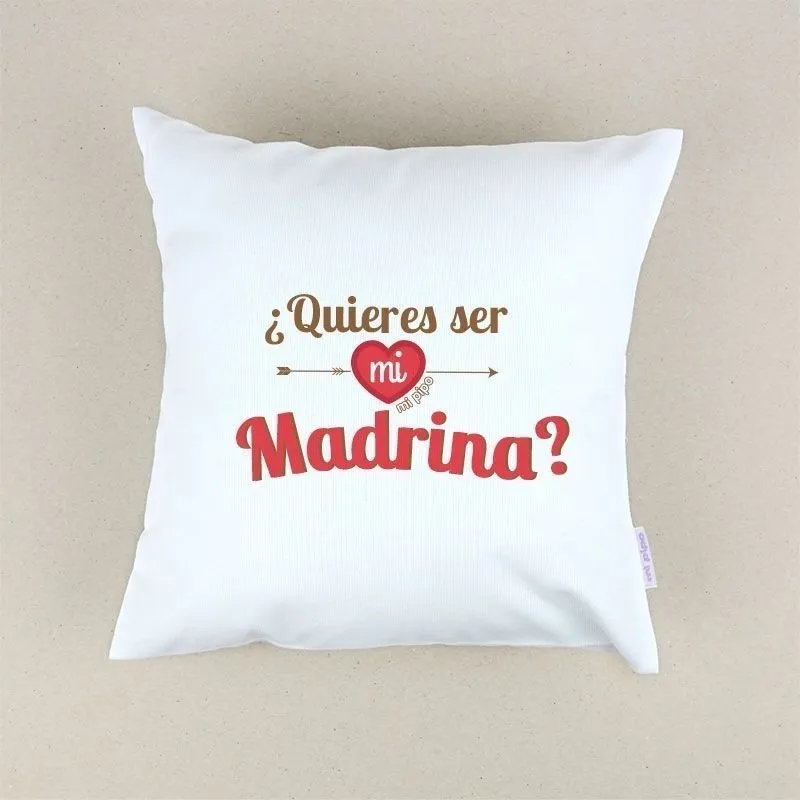 Cojín bebé Quieres ser mi Madrina