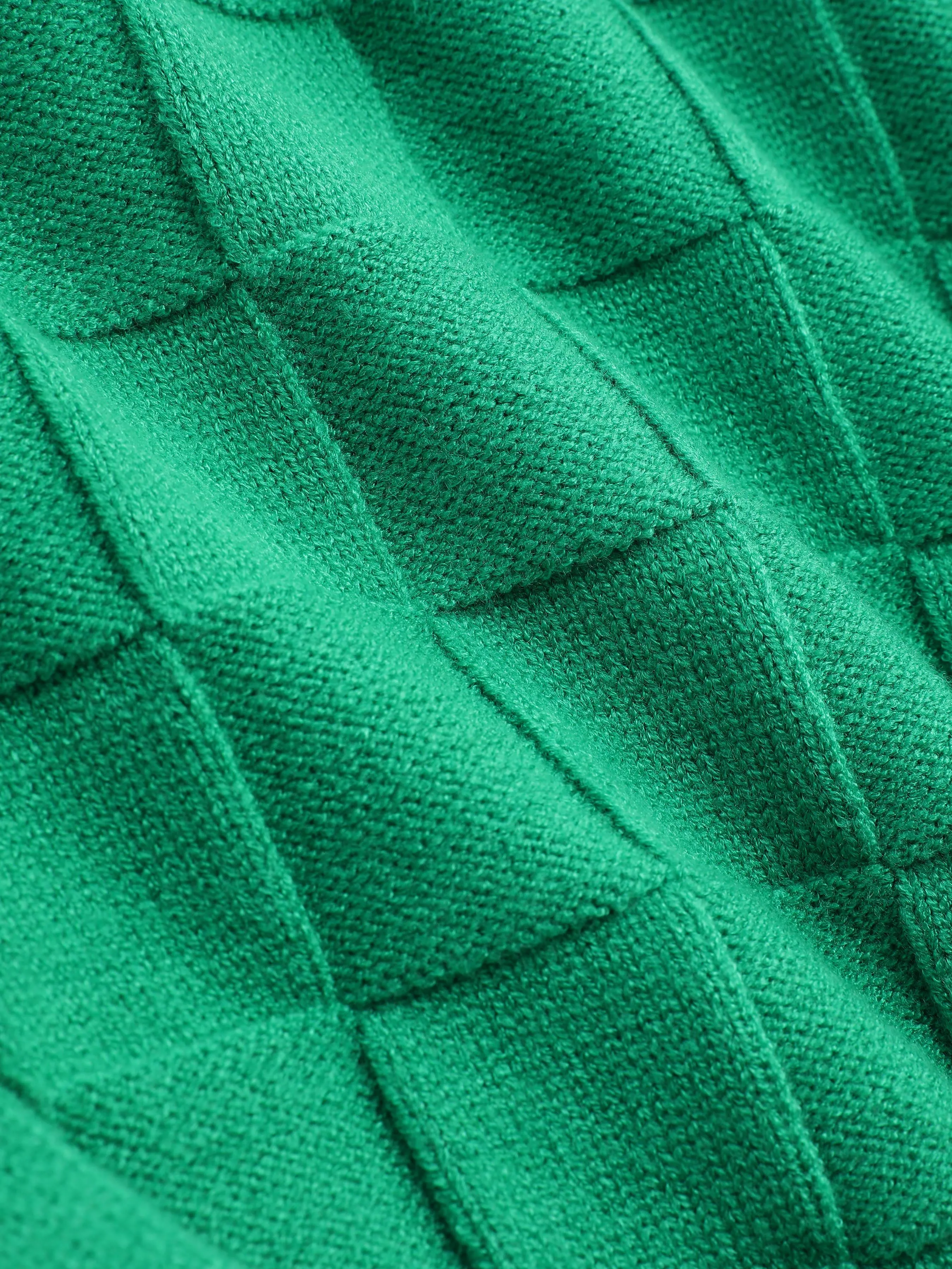 Collar de Manga Larga Suéter de Punto