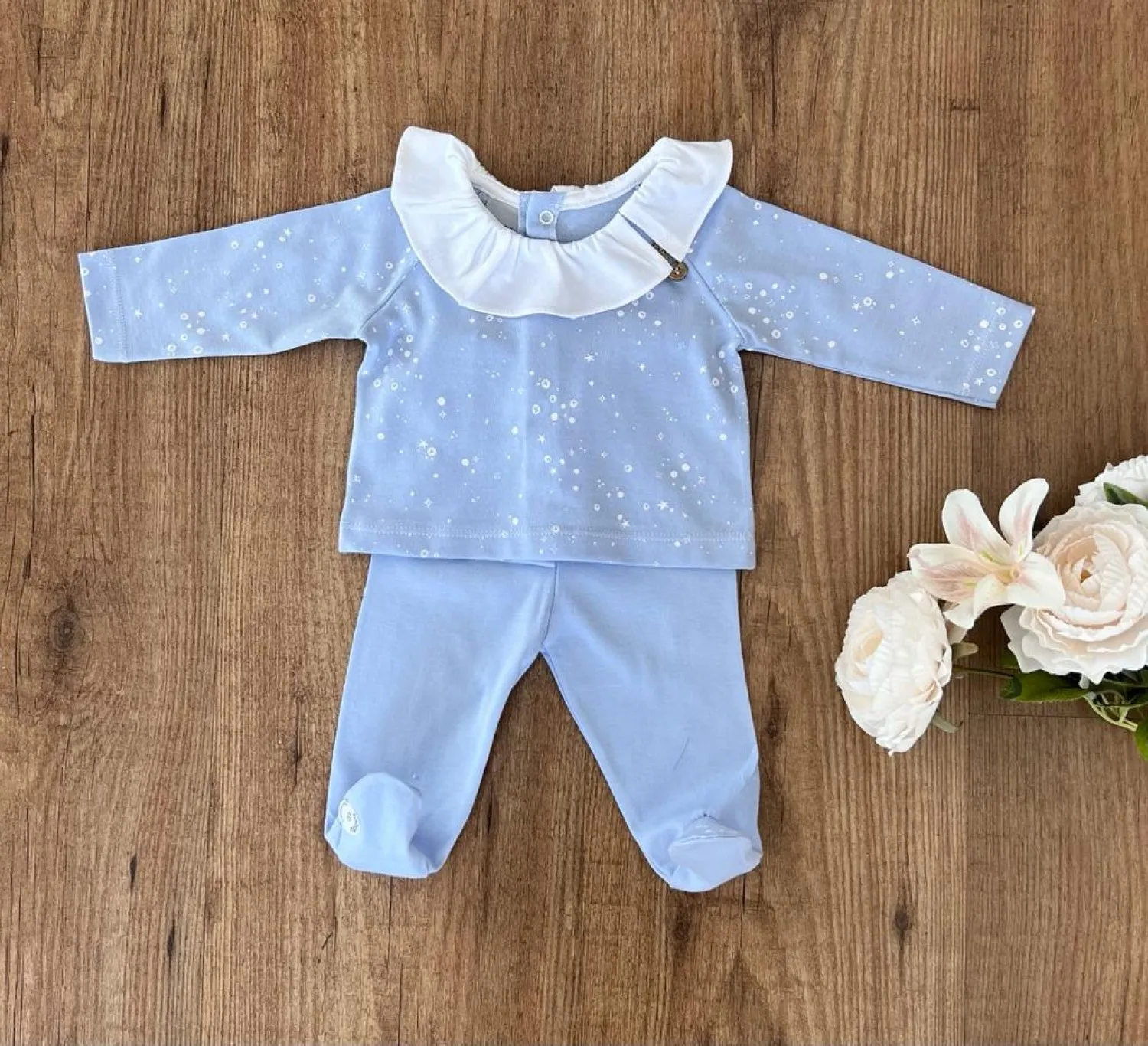 Conjunto de algodón. Suéter y polaina. Colección Galaxy