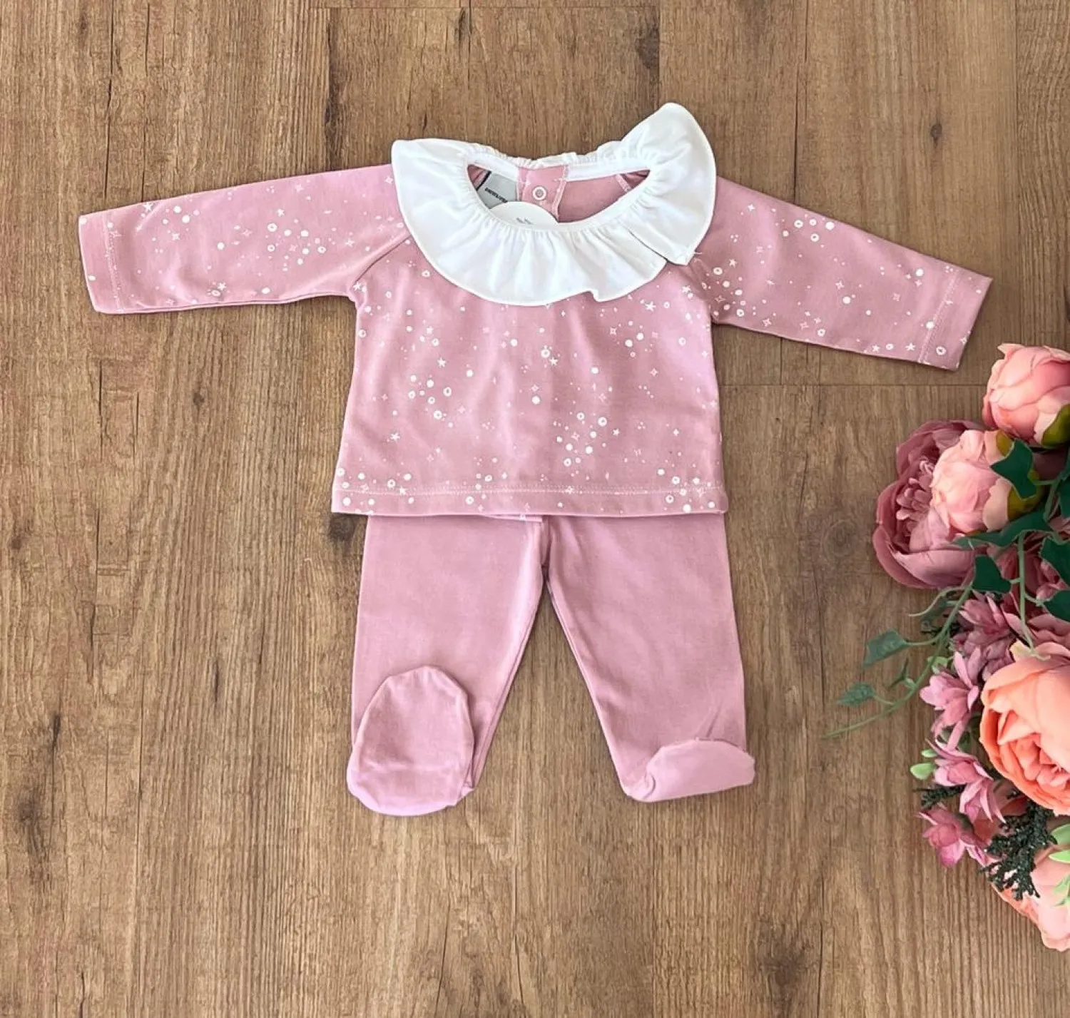 Conjunto de algodón. Suéter y polaina. Colección Galaxy