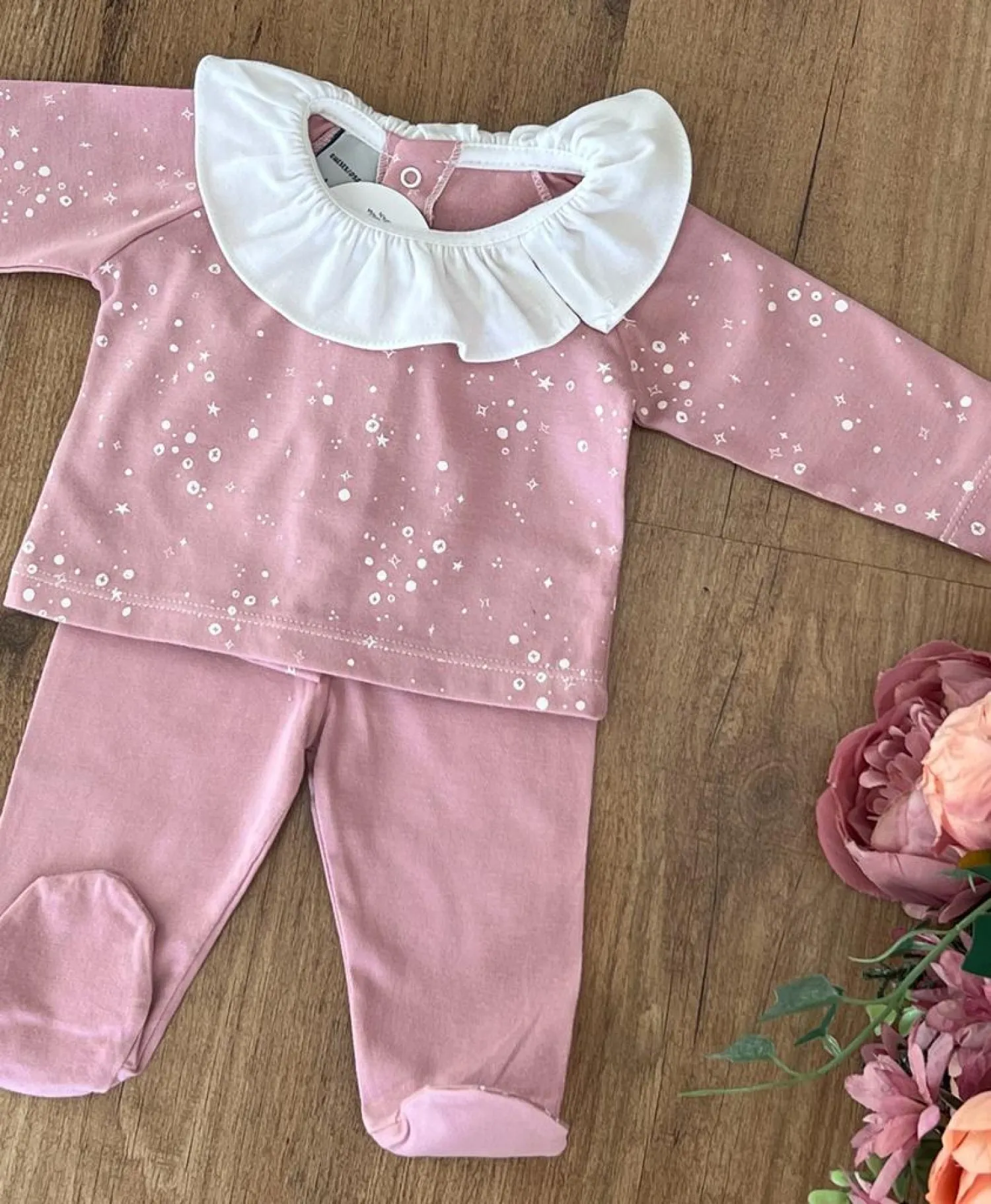 Conjunto de algodón. Suéter y polaina. Colección Galaxy