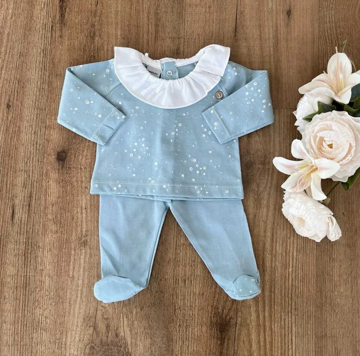 Conjunto de algodón. Suéter y polaina. Colección Galaxy