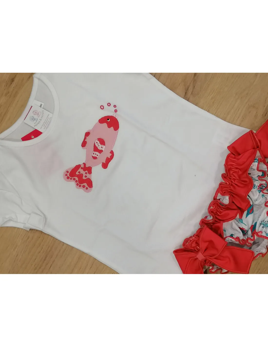 Conjunto de baño para bebé niña Pececillo pompa