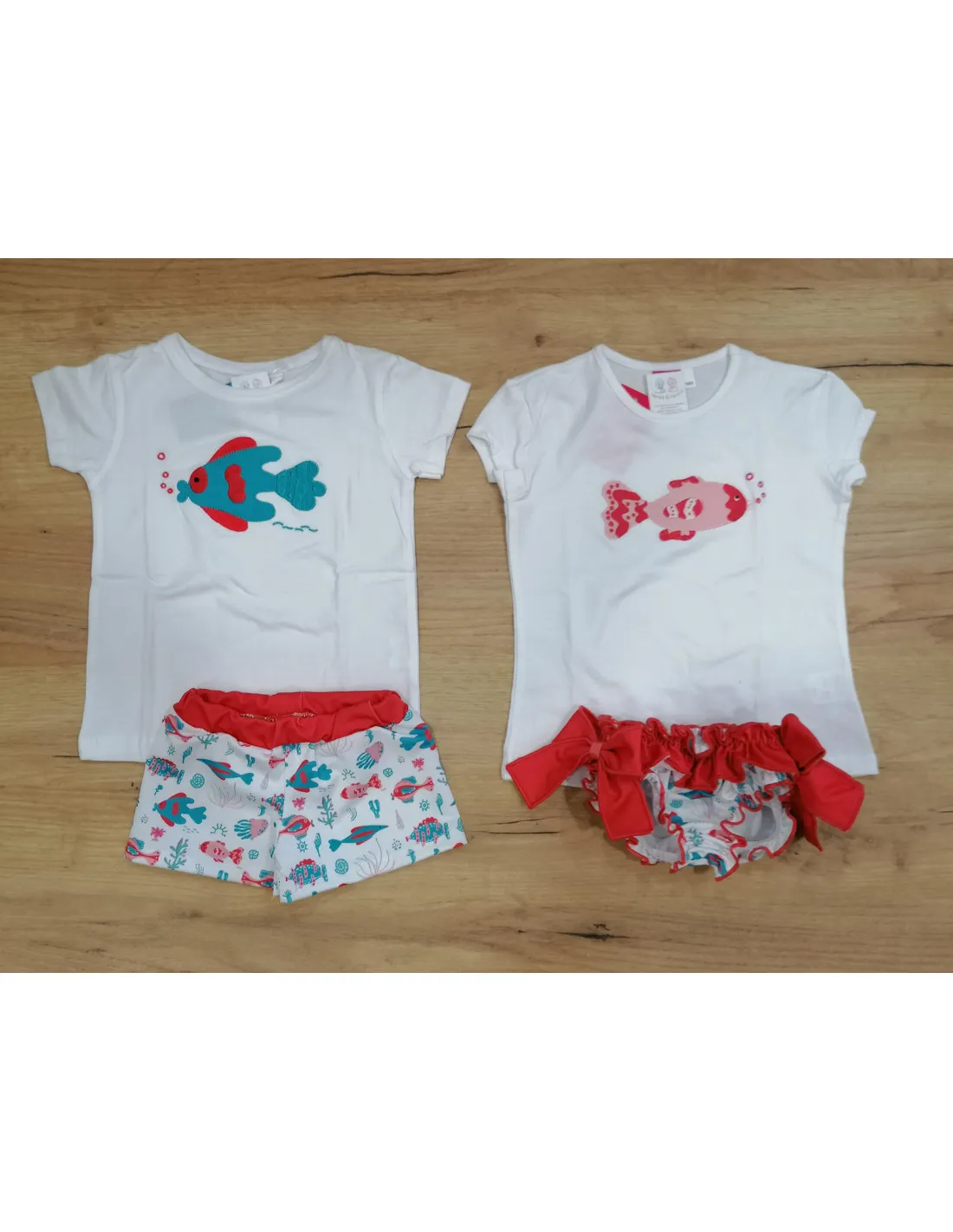 Conjunto de baño para bebé niña Pececillo pompa