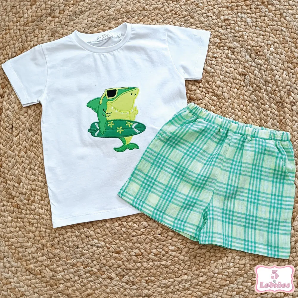 CONJUNTO NIÑO FLUOR Pequeños Piratas