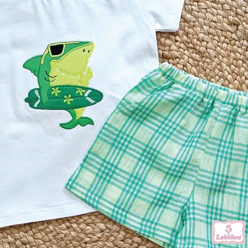 CONJUNTO NIÑO FLUOR Pequeños Piratas