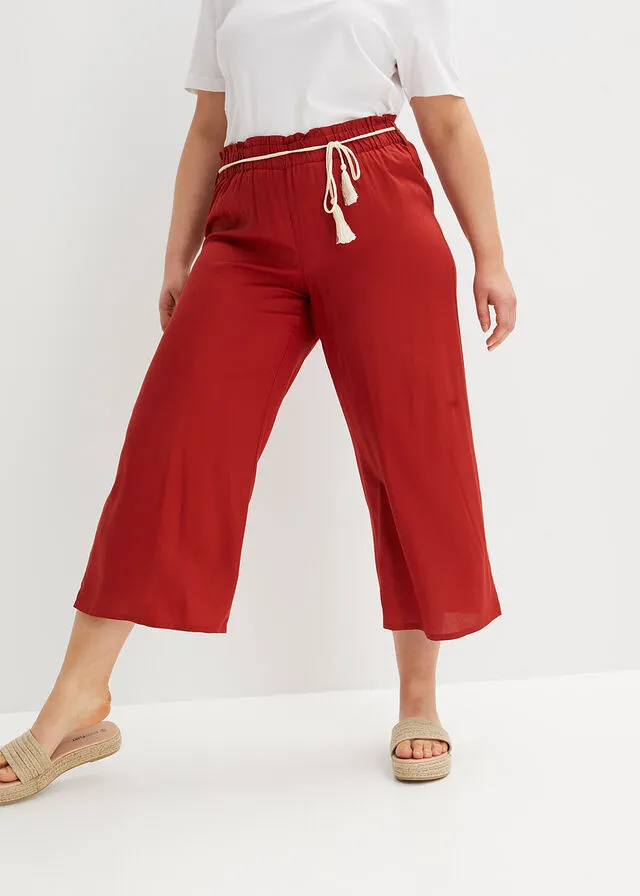 Culotte de viscosa sostenible rojo carmín